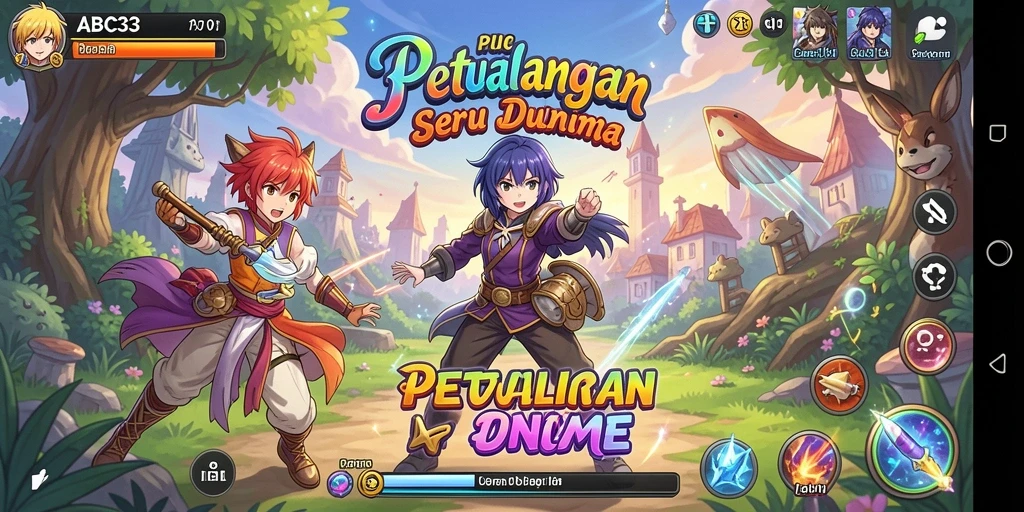 Menampilkan momen epik dari gameplay Anime yang seru.