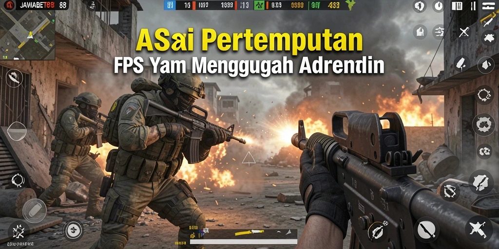 Gameplay JAWABET88 yang intens dan seru dalam pertempuran FPS.