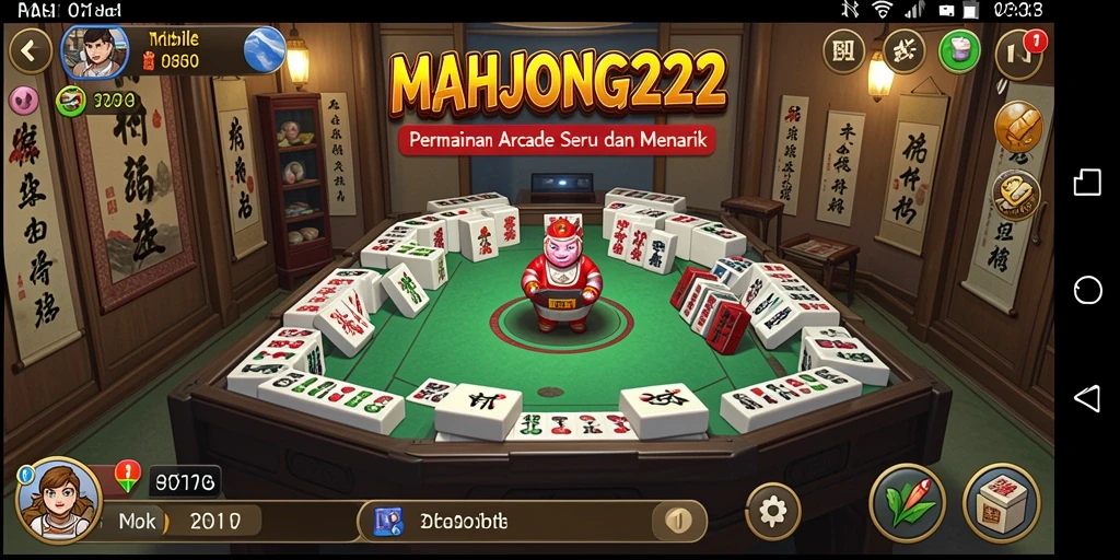 Tangkapan layar gameplay menarik dari MAHJONG222 yang menunjukkan aksi mencocokkan ubin.