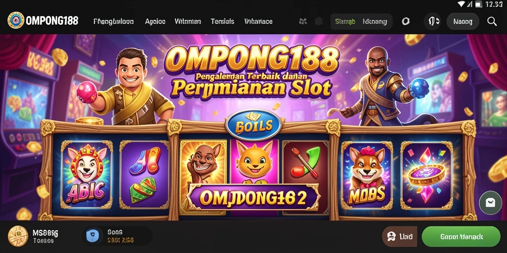 Screenshot gameplay OMPONG188 menampilkan mesin slot yang menarik dan fitur bonus.