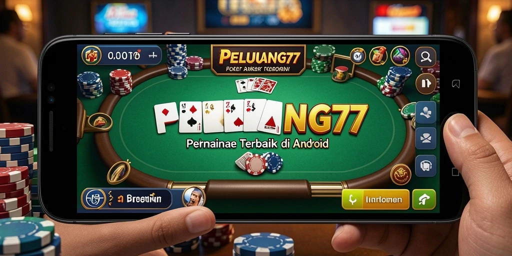 Tangkapan layar permainan Poker PELUANG77 dengan antarmuka yang menarik.