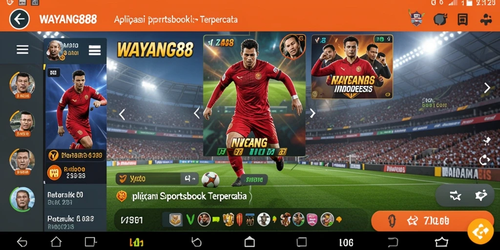 Tampilan utama aplikasi WAYANG88 dengan berbagai pilihan taruhan olahraga.